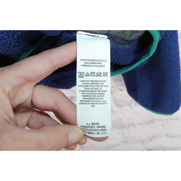 LL Bean Classic Fleece Lightweight Pullover Sweater Polyester Blue Size Small - Picture 6 of 10